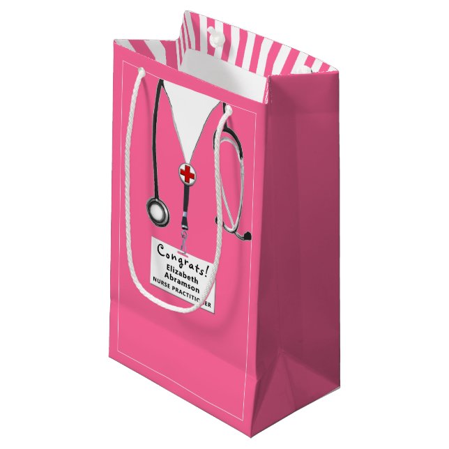 Pequeña Enfermera o Médica Felicitaciones Bolsa de regalo  (Angulo Anverso)