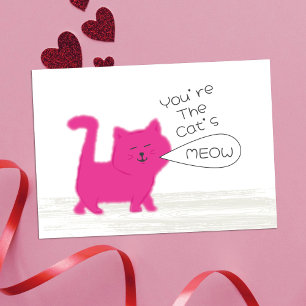 Pequeña Eres el Meow de los Gatos Tarjeta del Día de San V