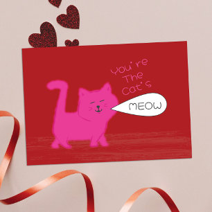 Pequeña Eres el Meow de Los Gatos Tarjeta del Día de San V
