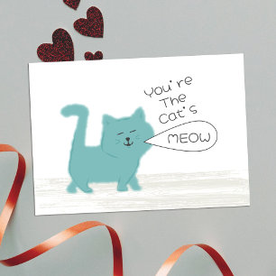 Pequeña Eres la crema de los gatos Tarjeta del Día de San
