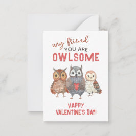 Pequeña Eres una increíble tarjeta de San Valentín de búho