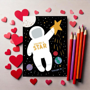 Pequeña Eres una tarjeta de San Valentín de Star Astornaut