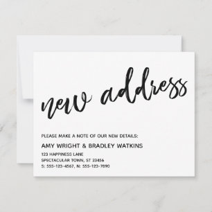 Pequeña Escritura a mano en caché Nueva tarjeta de Invitac