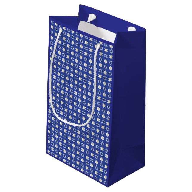 Pequeña Estrella azul/blanca de la bolsa de regalo del pat (Angulo reverso)