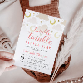 pequeña estrella chica bebé invitación a ducha