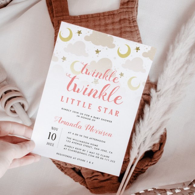 pequeña estrella chica bebé invitación a ducha (Subido por el creador)