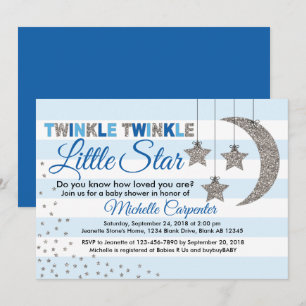 pequeña estrella pequeña invitación a la ducha de