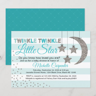 pequeña estrella pequeña invitación a la ducha de