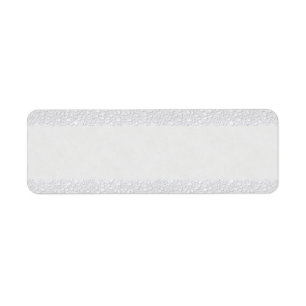 Pequeña etiqueta blanca floral apoteórica