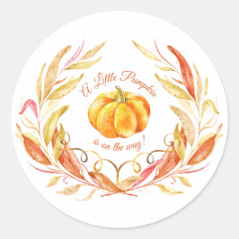 Pequeña etiqueta de favor de Baby Shower Naranja d
