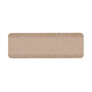 Pequeña etiqueta floral beige del boticario