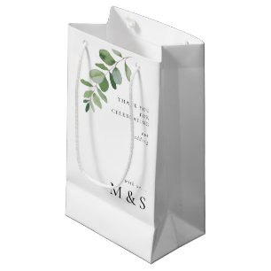 Pequeña Eucalyptus de Monograma Gracias Bolsa De Regalo Fa