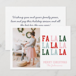 Pequeña Fa La La La La Photo Tarjeta de vacaciones Navidad