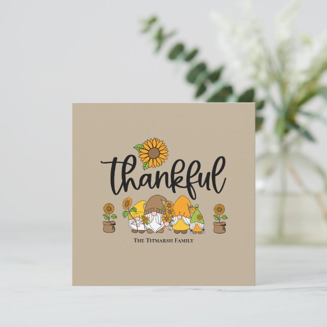 Pequeña familia de girasoles agradecidos (Anverso de pie)