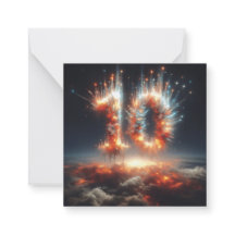 Feliz 10.ª Tarjeta de felicitación B-Day