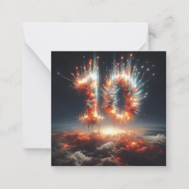 Pequeña Feliz 10.ª Tarjeta de felicitación B-Day (Anverso)