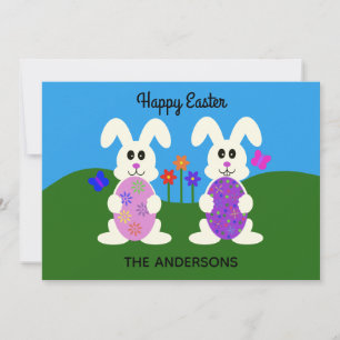 Pequeña Feliz Conejo de Pascua #5 Tarjeta de Vacaciones