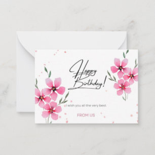 Pequeña Feliz cumpleaños Deseos de diseño de tarjeta de no