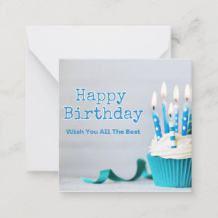 Pequeña Feliz cumpleaños, tarjeta de felicitación para pas