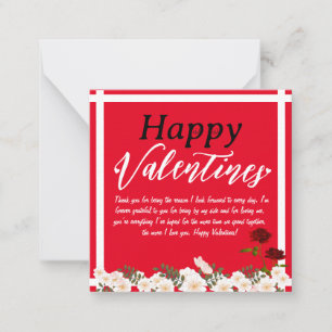 Pequeña Feliz Día de Amor San Valentín Tarjeta de San Vale