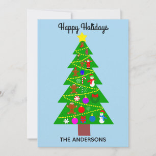 Pequeña Feliz feriado lindo árbol de Navidad #1 tarjeta de