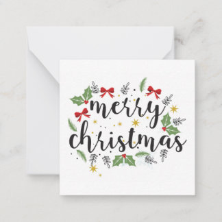 Pequeña Feliz Navidad , Tarjeta de nota, Tarjeta de felici
