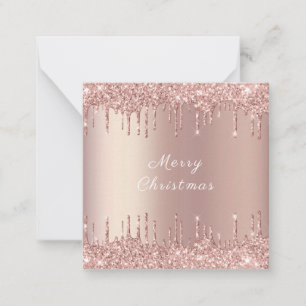 Pequeña Feliz tarjeta de Navidad con golpecitos Rosas Purp