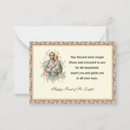 Pequeña Festividad de la tarjeta de oración San José