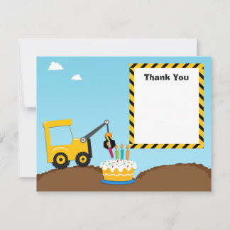 Pequeña Fiesta de cumpleaños de construcción - Tarjeta de