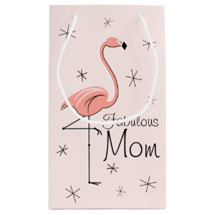 Pequeña Flamingo Bolsa de regalo rosa 'Fabulous Mom' peque