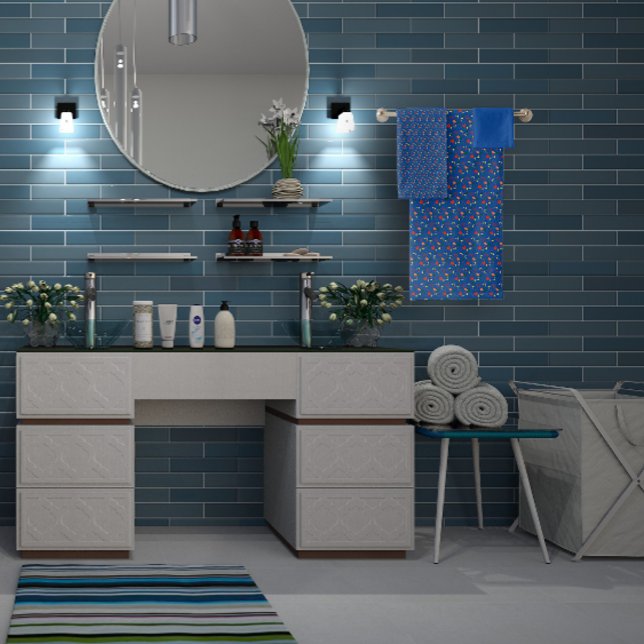 Pequeña flor de patrón azul oscuro (Subido por el creador)