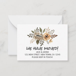 Pequeña Flora acuarela que hemos movido tarjeta de Invitac