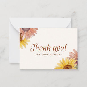 Pequeña Floral Gracias Por Su Tarjeta De Asistencia