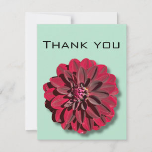 Pequeña Floral Gracias tarjeta