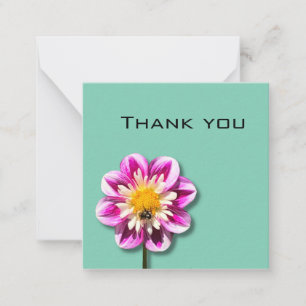 Pequeña Floral Gracias tarjeta