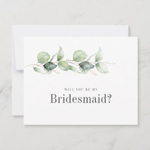 Pequeña Foliage Eucalyptus Botánico Sé Mi Tarjeta De Novia