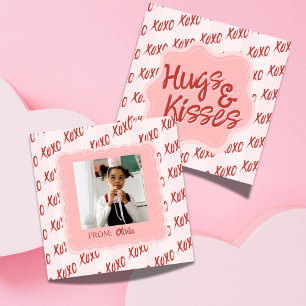 Pequeña Foto de Abrazos y Besos Tarjeta de San Valentín pa
