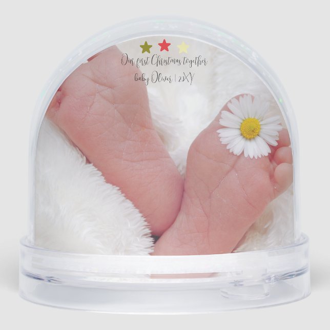 Pequeña foto de bebé Keepsake nuestra primera Navi (Reverso)