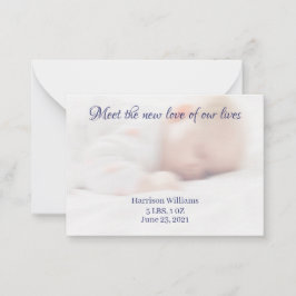 Pequeña Foto del personalizado Nacimiento Tarjeta de Invit