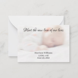 Pequeña Foto del personalizado Nacimiento Tarjeta de Invit