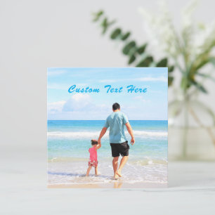 Pequeña Foto personalizado y tarjeta de texto con su propi