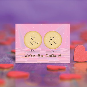 Pequeña Galletas Bailarinas Tarjeta del Día de San Valentí