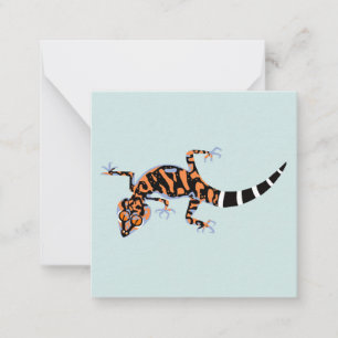 Pequeña Gecko de tierra de Kuroiwa - tarjeta de animanote 