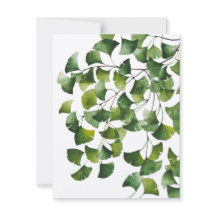 Ginkgo Biloba Verde - Tarjeta en Blanco V1