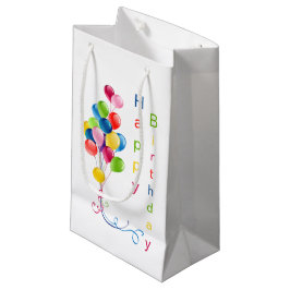 Pequeña Globos coloridos, bolsa de regalo de cumpleaños fe