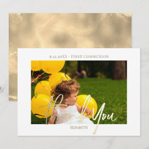 Pequeña Gracias primera tarjeta fotográfica comunitaria co