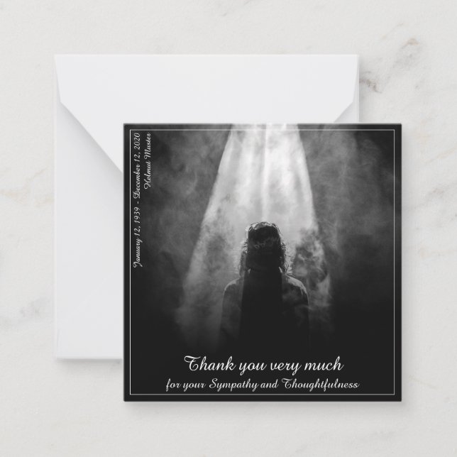 Pequeña Gracias tarjeta a la luz - adiós mi querida (Anverso)