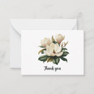 Pequeña Gracias Tarjeta acuarela Magnolia Blank Interior