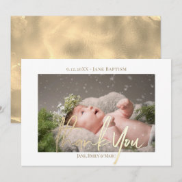 Pequeña Gracias tarjeta de foto del Personalizado del baut