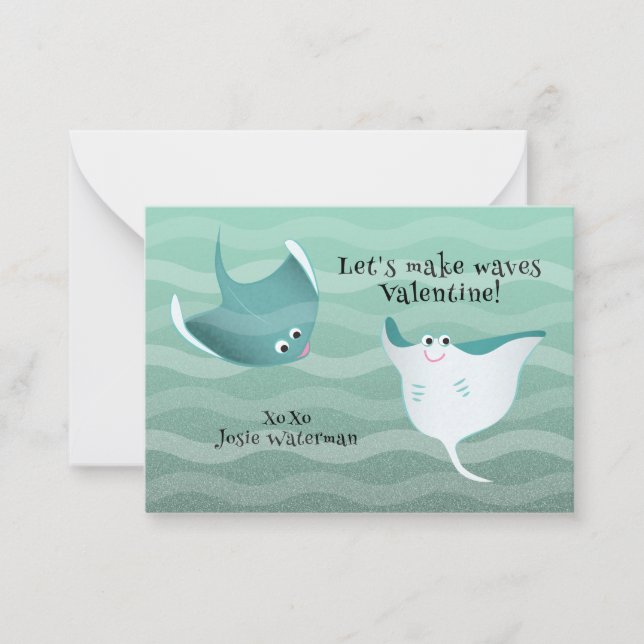 Pequeña Hagamos olas | Tarjeta del Día de San Valentín de  (Anverso)